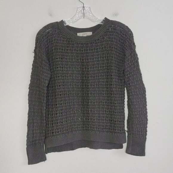 Loft Gray Knit Sweater - Picture 1 of 5